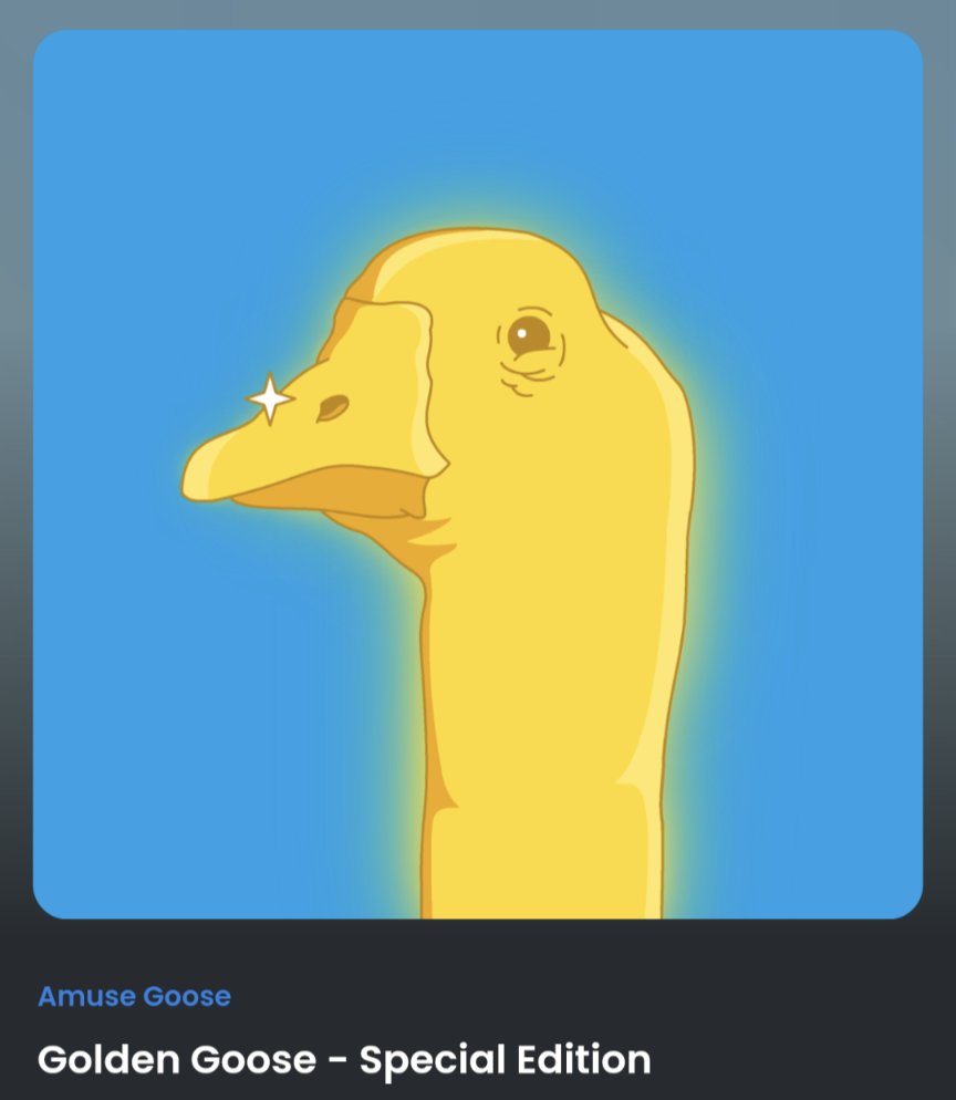 Golden Goose for under 1 $ETH ✨
Golden Goose for under 1 $ETH ✨
Golden Goose for under 1 $ETH ✨

📢 opensea.io/assets/matic/0…

#NFT #NFTs #NFTCommunity #NFTshill #NFTdrop #NFTartists #ETH