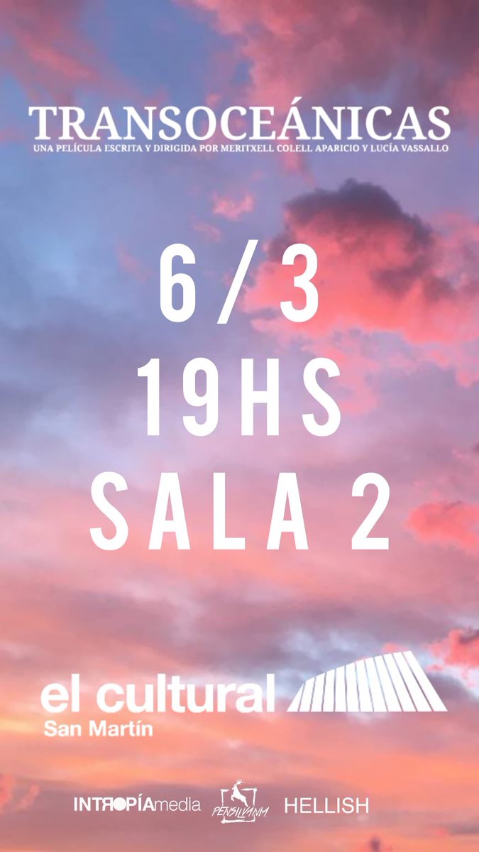 #marzo2022 <a href="/elculturalsm/">elculturalsanmartín</a> 

<a href="/MeritxellColell/">Meritxell Colell</a> <a href="/LuciaVassallo/">Lucía Vassallo</a> <a href="/IntropiaMedia/">Intropía Media</a> <a href="/serranatorres/">Serrana Torres</a> #BuenosAires #Documental