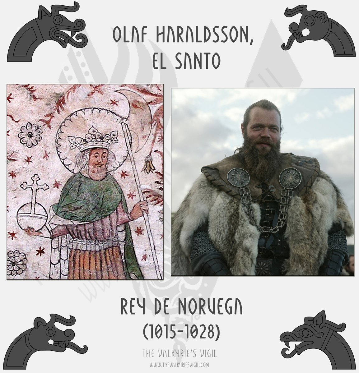  #AnalizandoVikingsValhalla PERSONAJES Olaf Haraldsson es de los personajes centrales de la trama, con mucho peso y que no deja indiferente a nadie por su acérrima defensa del cristianismo. ¿Esto fue realmente así? ¿Existió el personaje? ¡Dentro !