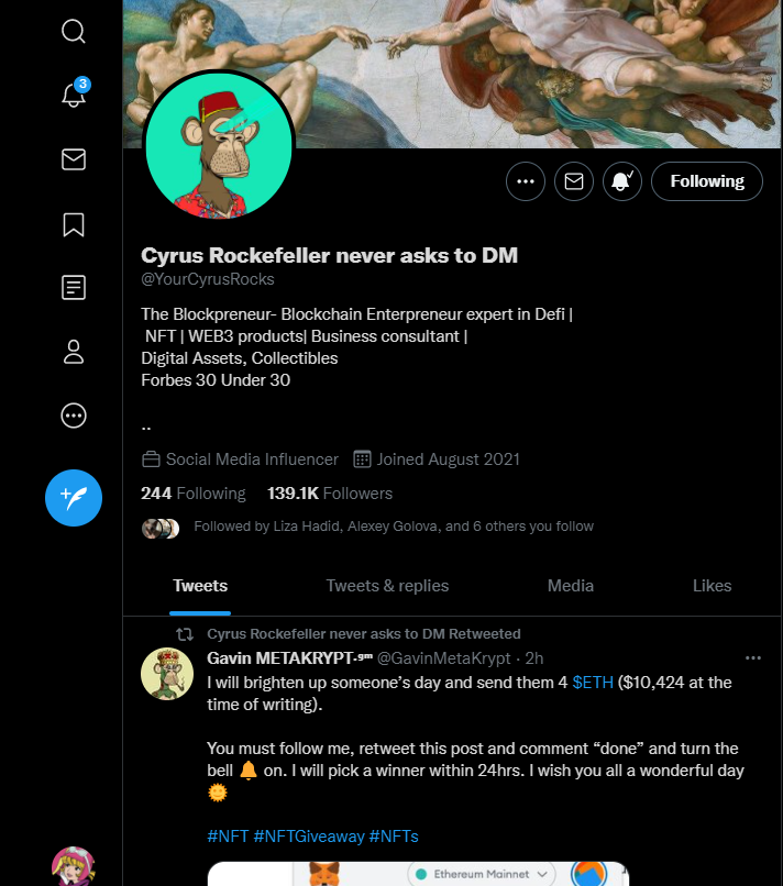 NMullyar's tweet photo. @YourCyrusRocks Rockfeller is really rock https://t.co/vzphjDXIG7