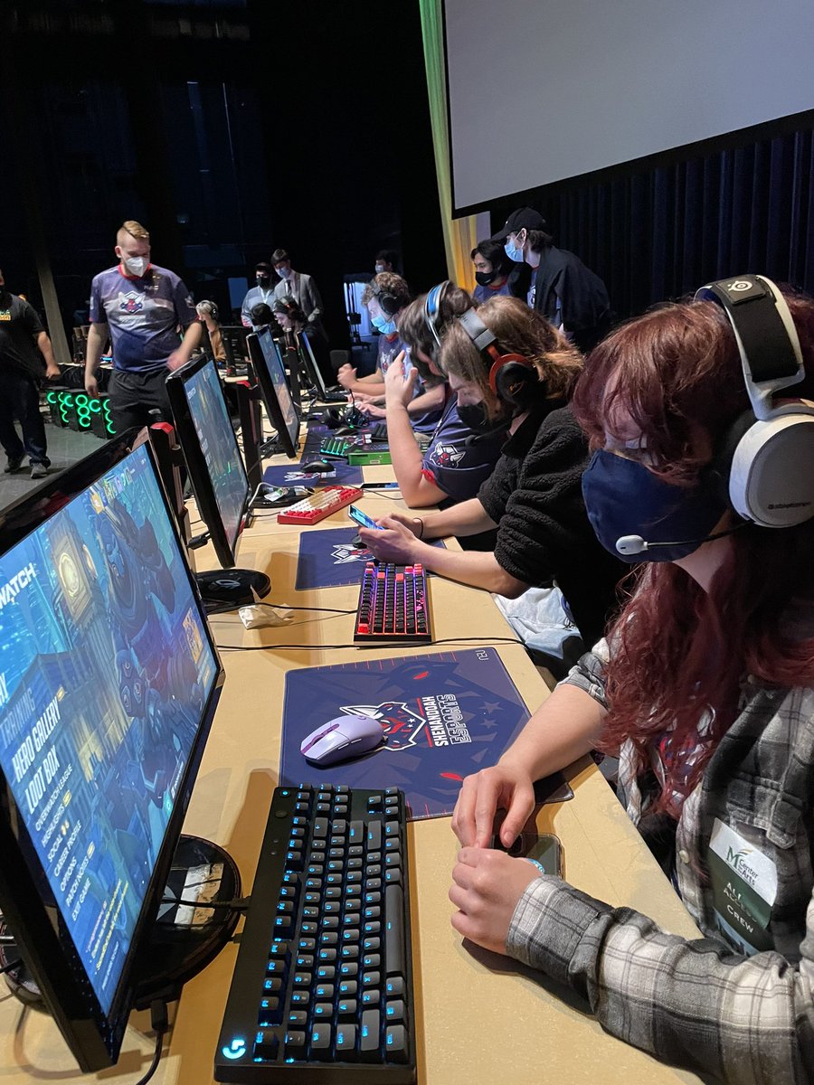 Shenandoah Esports (@shenuesports) on Twitter photo Overwatch is ready to go against their Virginia rival <a href="/GMU_Esports/">George Mason Esports</a> for the Game Mason event!
📺 Watch live at 4:30: twitch.tv/gmu_esports Overwatch is ready to go against their Virginia rival <a href="/GMU_Esports/">George Mason Esports</a> for the Game Mason event!
📺 Watch live at 4:30: twitch.tv/gmu_esports