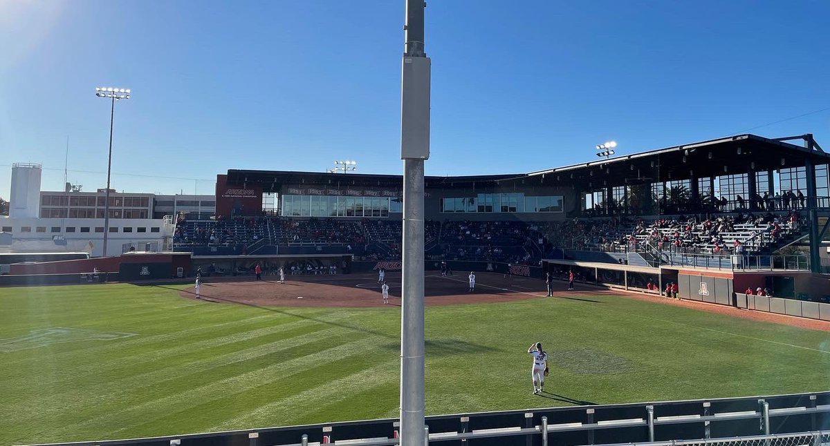 PCSaintsSB's tweet photo. Kicking off our rest day in Arizona 
with a @ArizonaSoftball game 🥎‼️ https://t.co/bH9MjXonCP