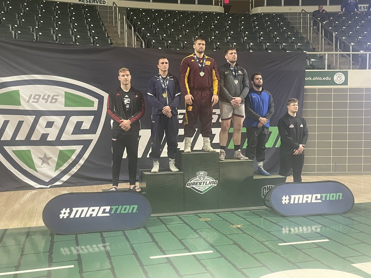 SIUEWrestling's tweet photo. MAC Championship Place Winners.
- 125 Austin Macias 8th
- 133 Aaron Shulist 6th
- 141 Saul Ervin 6th
- 149 Caleb Tyus 8th
- 184 Sergio Villalobos 8th
- 197 Ryan Yarnell 4th
- 285 Colton McKiernan 5th
#RTGContinued https://t.co/0yV2ahHw5n