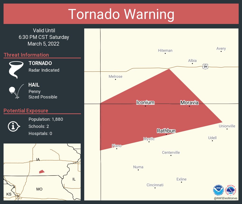 NWS Tornado on Twitter "Tornado Warning continues for Moravia IA
