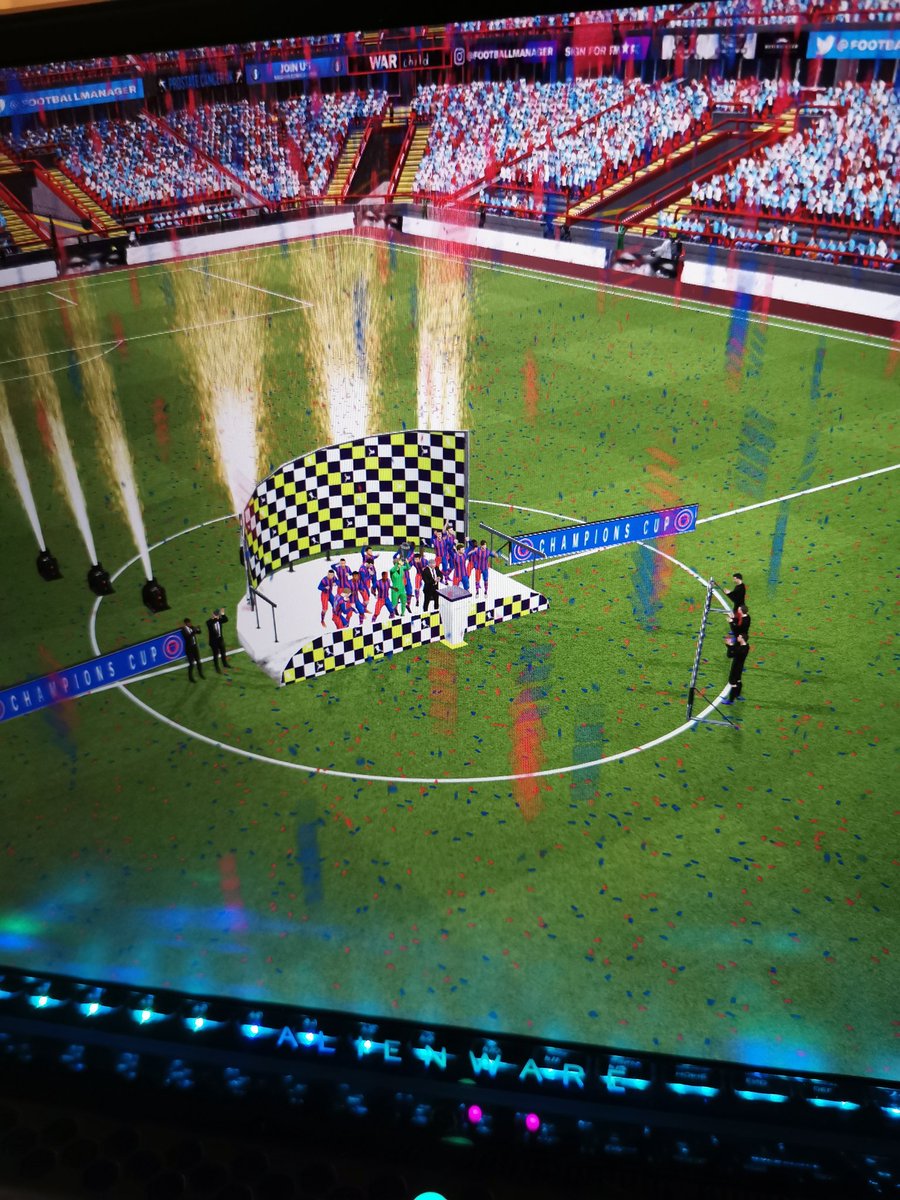 UK_GirlGamer's tweet photo. Champions of Europe I can finally say that #FM22 https://t.co/xDtaBKR2ry