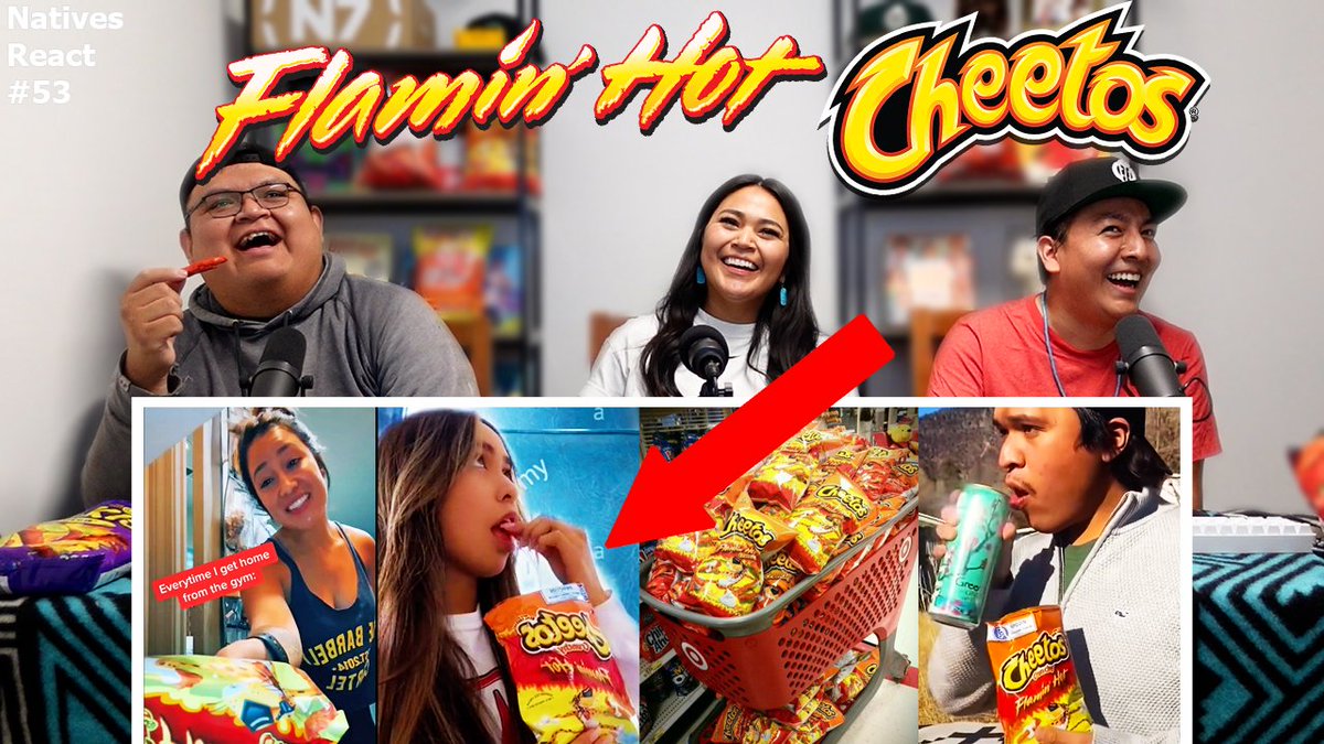 NativesReact's tweet image. New Episode! Finally we cover Hot Cheetos! It's only right we talk about this sacred traditional snack. Lol youtu.be/3uCY8JIHNec