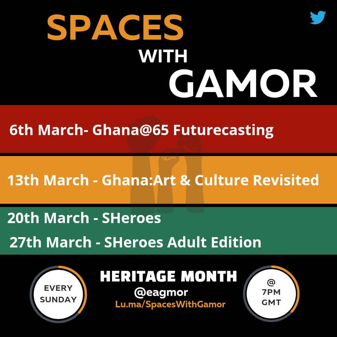 eagamor's tweet photo. Starting 🔥 March with Ghana 🇬🇭 @65 Futurecasting ✊🏾 cc: @efuarmstrong @ybsnroh @ernestoyeboah1 🎙 #SpacesWithGamor #GhanaAt65 #GhanaIndependence https://t.co/GUKKjpDXZA https://t.co/DCjeE6ZQtk