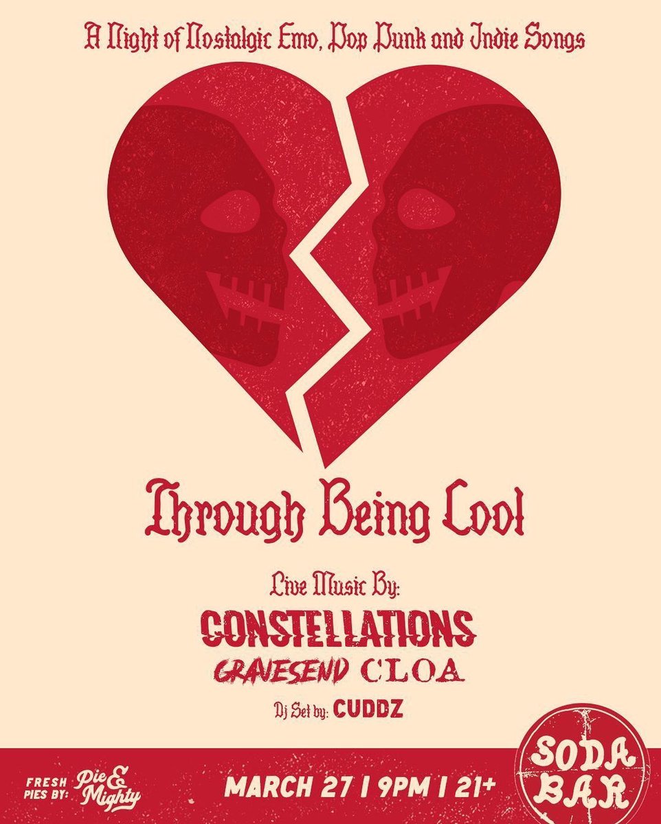 ConstellationAz's tweet image. Shows on shows on shows

3.27 @ Soda Bar (San Diego) 
4.24 @ Yucca Tap Room (Phoenix) 
6.01 @ The Rebel Lounge (Phoenix) 

Get your tickets here: linktr.ee/constellations…