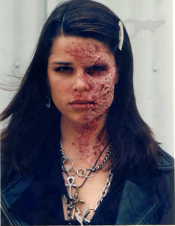 FearCatalogue's tweet photo. The Craft, 1996: Photograph of Neve Campbell taken on set to ensure continuity in the styling of her SFX makeup. https://t.co/dpVX9SMoAf