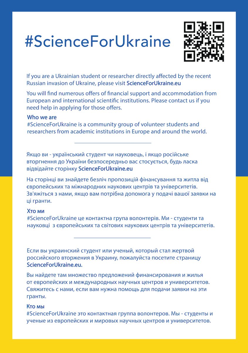 #ScienceForUkraine 🇺🇦 (@sci_for_ukraine) on Twitter photo #ScienceForUkraine is looking for printing companies to help print these ⬇️ flyers in #Poland #Moldova #Romania #Hungary #Slovakia #Czehia #Lithuania #Latvia and other countries. 🙏 Please contact <a href="/maciejmaryl/">Maciej Maryl | @mmaryl@hcommons.social</a> or country coordinators scienceforukraine.eu/team.html #ScienceForUkraine is looking for printing companies to help print these ⬇️ flyers in #Poland #Moldova #Romania #Hungary #Slovakia #Czehia #Lithuania #Latvia and other countries. 🙏 Please contact <a href="/maciejmaryl/">Maciej Maryl | @mmaryl@hcommons.social</a> or country coordinators scienceforukraine.eu/team.html