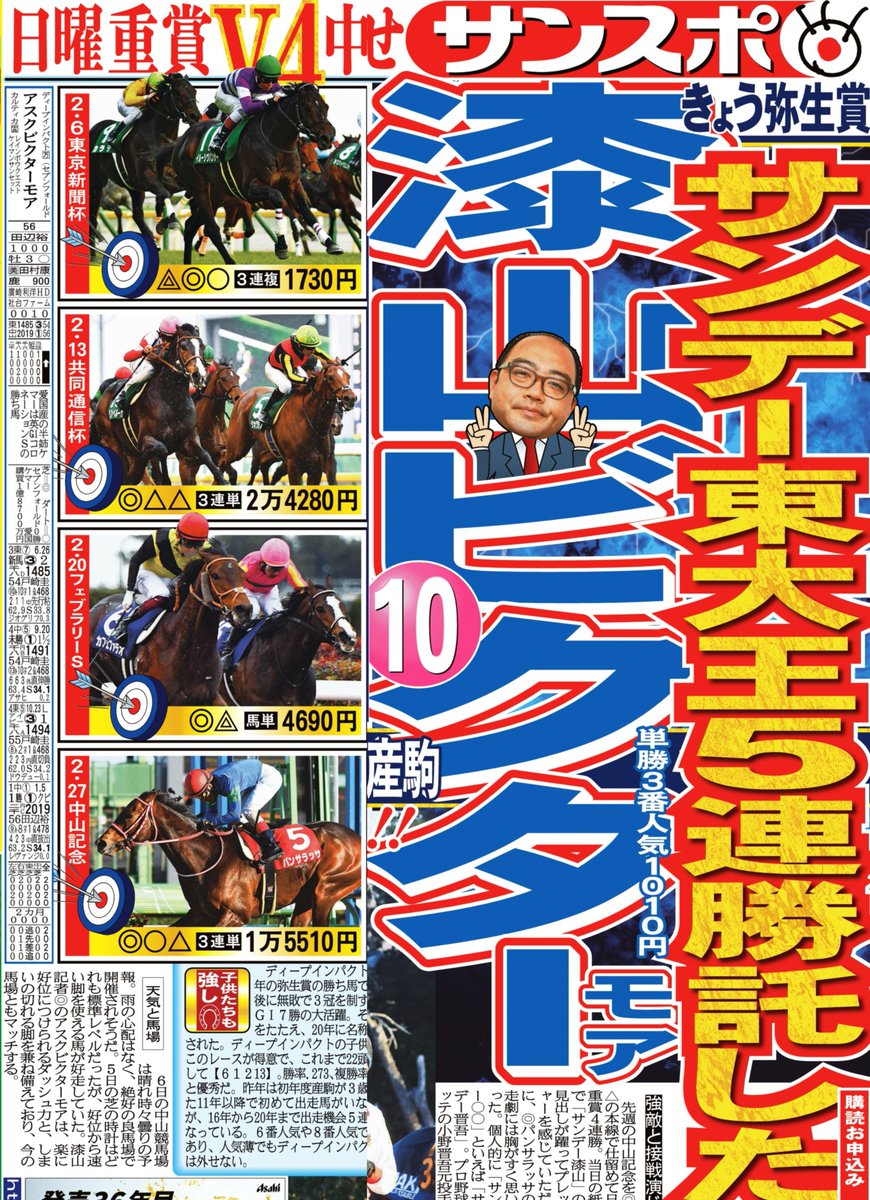 皐月賞トライアルの ＃弥生賞 ＃ディープインパクト記念 が中山競馬場