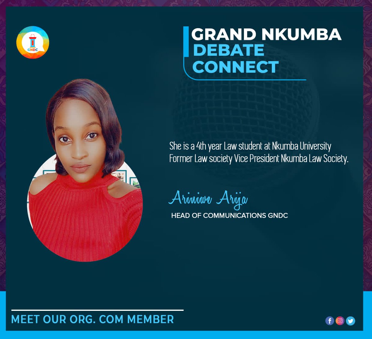 NkumbaDebate's tweet photo. MEET YOUR ORG. COM

HEAD OF COMM.

ARINIWE ARIJA 

ARIJA is a Final Year legal scholar at @NkumbaUni. She is also an emeritus vice president of @nkumba_law 

Welcome Arija https://t.co/CVNOaM9ClI