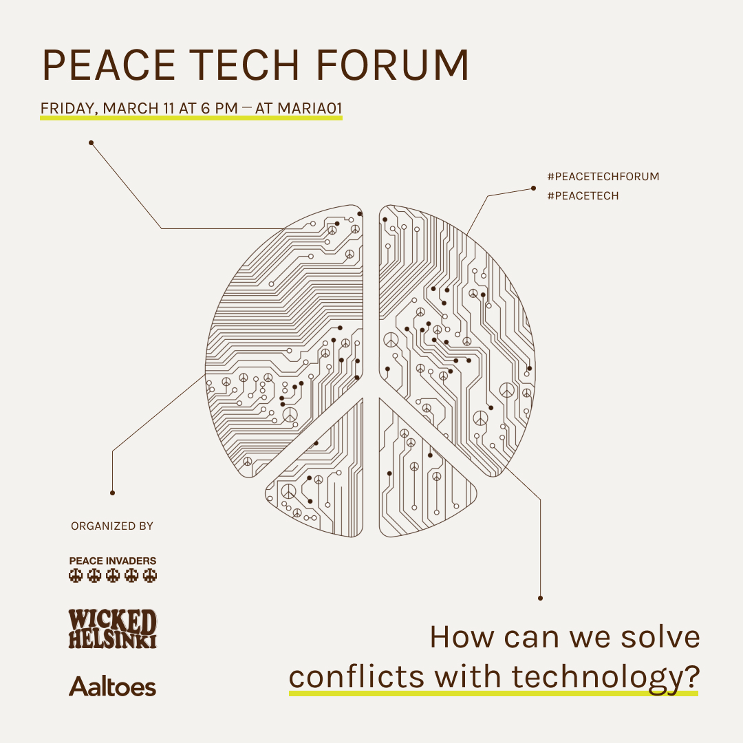 We have to try harder. Join us next Friday at #PeacetechForum to discuss how technology can transform conflicts and how #peacetech could help #Ukraine. Live at <a href="/MariaZeroOne/">Maria 01</a> and through stream Fri March 11th fb.me/e/1ylvABqYc #peacetechnology #rauhanteknologia <a href="/peacevaders/">Peace Invaders</a>