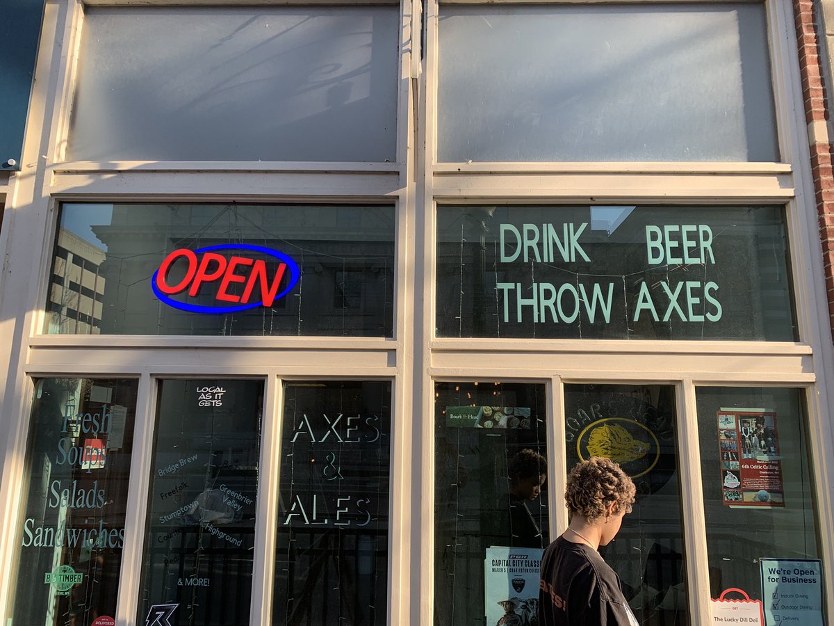 AmbassadorRico's tweet photo. #drinkbeer #throwaxes sounds like fun. What could possibly go wrong. #axes #beer. @AIAdvocate4Life @Wild88Wind would either of you like to join in? ๐๐๐๐๐ https://t.co/21h3dAE9od