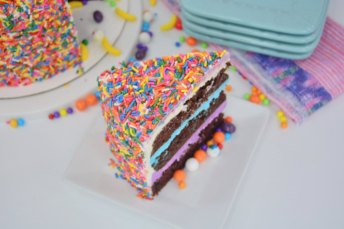 butfirstdessert's tweet photo. It's the Best Rich Layered Cake Covered in Sprinkles -YUM! #layeredcake #cakewithsprinkles #bestrichlayeredcake https://t.co/v2Yx4nAm3C via @butfirstdessert https://t.co/2BEduhGk4l