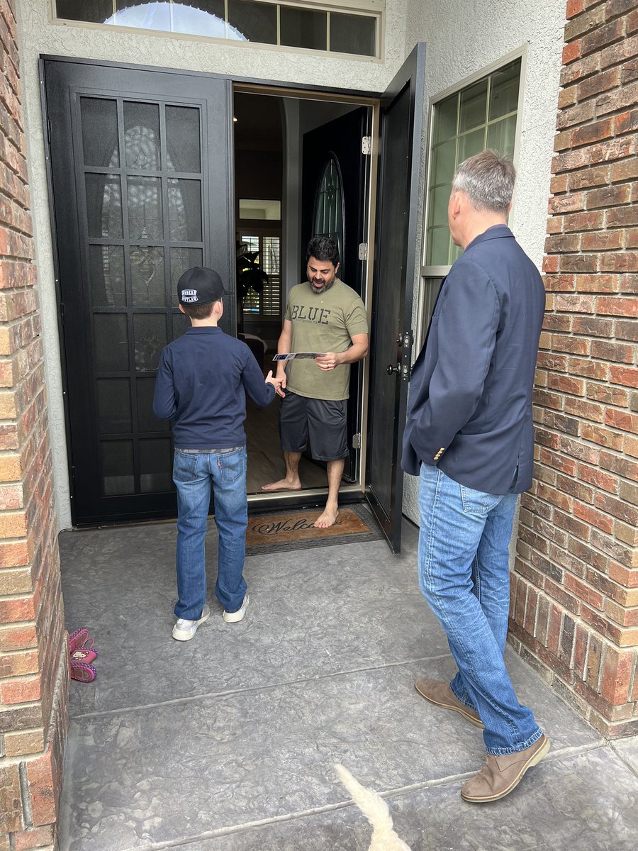 electmattstoll's tweet photo. Campaigning is a family affair! Thank you to my son for helping me knock a few doors this morning.  

Sign up to help below ⬇️⬇️⬇️ 
https://t.co/iZL660xI45 https://t.co/DBfG4lAnir