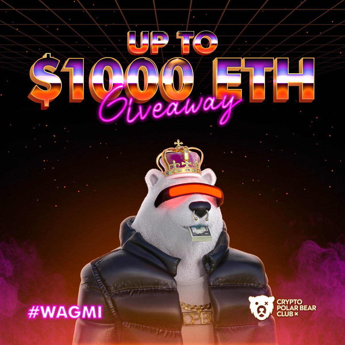 Crypto Polar Bear Club (CPBC) (@cpolarbearc) on Twitter photo Crypto Polar Bear Club is going to award 10 RANDOM people who retweet this tweet up to $1,000 in Ethereum because WAGMI and we feel like being nice ☺️ (You have to be following <a href="/CPolarBearC/">Crypto Polar Bear Club (CPBC)</a> so we can DM you the CODE if you win).
We are choosing winners in 72 hrs, good luck! 🐻❄️ Crypto Polar Bear Club is going to award 10 RANDOM people who retweet this tweet up to $1,000 in Ethereum because WAGMI and we feel like being nice ☺️ (You have to be following <a href="/CPolarBearC/">Crypto Polar Bear Club (CPBC)</a> so we can DM you the CODE if you win).
We are choosing winners in 72 hrs, good luck! 🐻❄️