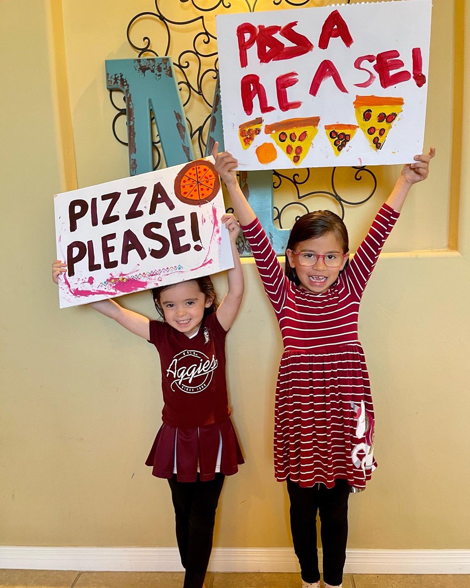 Figure14's tweet image. The Miller Girls put in work today preparing for tonight’s game. We are excited to celebrate our Seniors and Aggies at our last home game of the season. Hopefully @NMStateCheer will see us for Pizza Time! ❤️🍕#AggieUp #AggieTime #MillerGirls #AggieFans #WeWantPizza @JMiller_Coach
