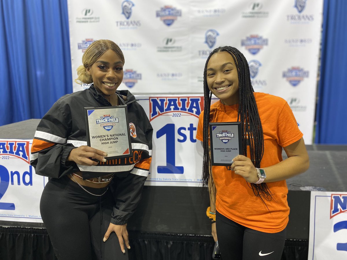 INTechTF's tweet photo. Indiana Tech takes two of the top three spots in the high jump with Juanita Webster-Freeman winning the title and Erika Xayarath finishing third. https://t.co/17gaiyzhxH