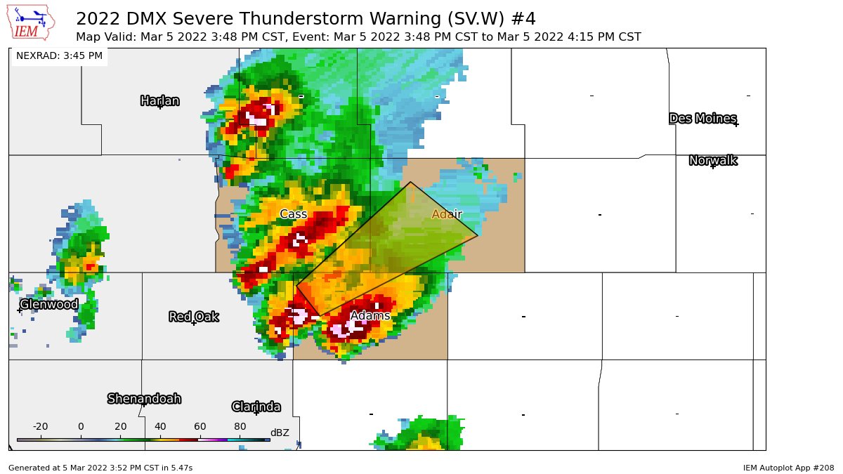 Severe Weather Alerts on Twitter "DMX issues Severe Thunderstorm