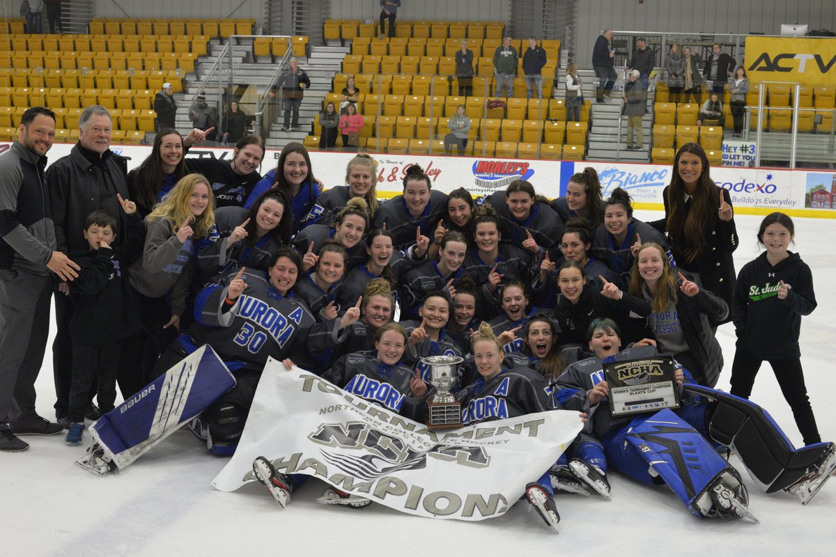 NCHAD3hockey's tweet photo. Congratulations to head coach Jackie Kooistra and the Aurora University Spartans, the 𝟮𝟬𝟮𝟮 𝗡𝗖𝗛𝗔 𝗦𝗹𝗮𝗮𝘁𝘀 𝗖𝘂𝗽 𝗖𝗵𝗮𝗺𝗽𝗶𝗼𝗻𝘀! 🏆🏆🏆 https://t.co/sGfx9RMEn1