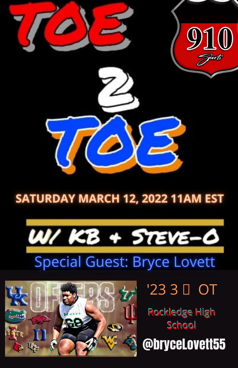 T2T_KB2's tweet photo. Next Saturday we have an interview with @bryceLovett55 where we get to discuss his recruiting process and find out more about the young man.
The link is in the bio
@T2T_Steveo @bryceLovett55
#Gatornation #gatorsfb #recruiting #dream23 #gatorsrecruiting https://t.co/LVhxK1GuFV