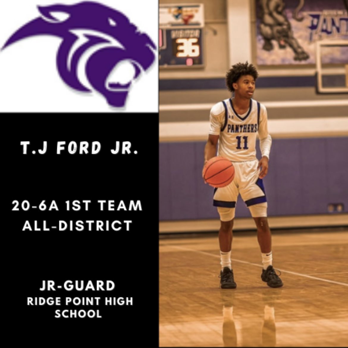 RPHS_BoysBBall's tweet photo. Congratulations @tjfordjr2 on being named First Team All-District. Big senior season on deck for this guy. 
@RPHS_FB @RPHS_Panthers @FBISDAthletics https://t.co/cvDr5xnE0H