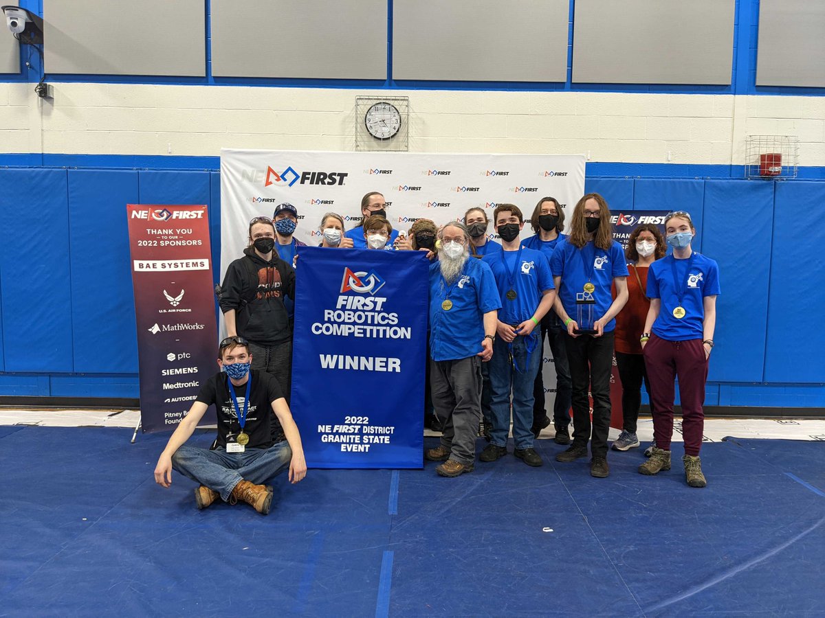 NEFIRST's tweet photo. Congrats to @choate_robotics, @FRC6328, and @Team1729 on being #NEGSD Champions! #omgrobots #morethanrobots #WeAreNE @first_nh https://t.co/Lkxokh8WFG
