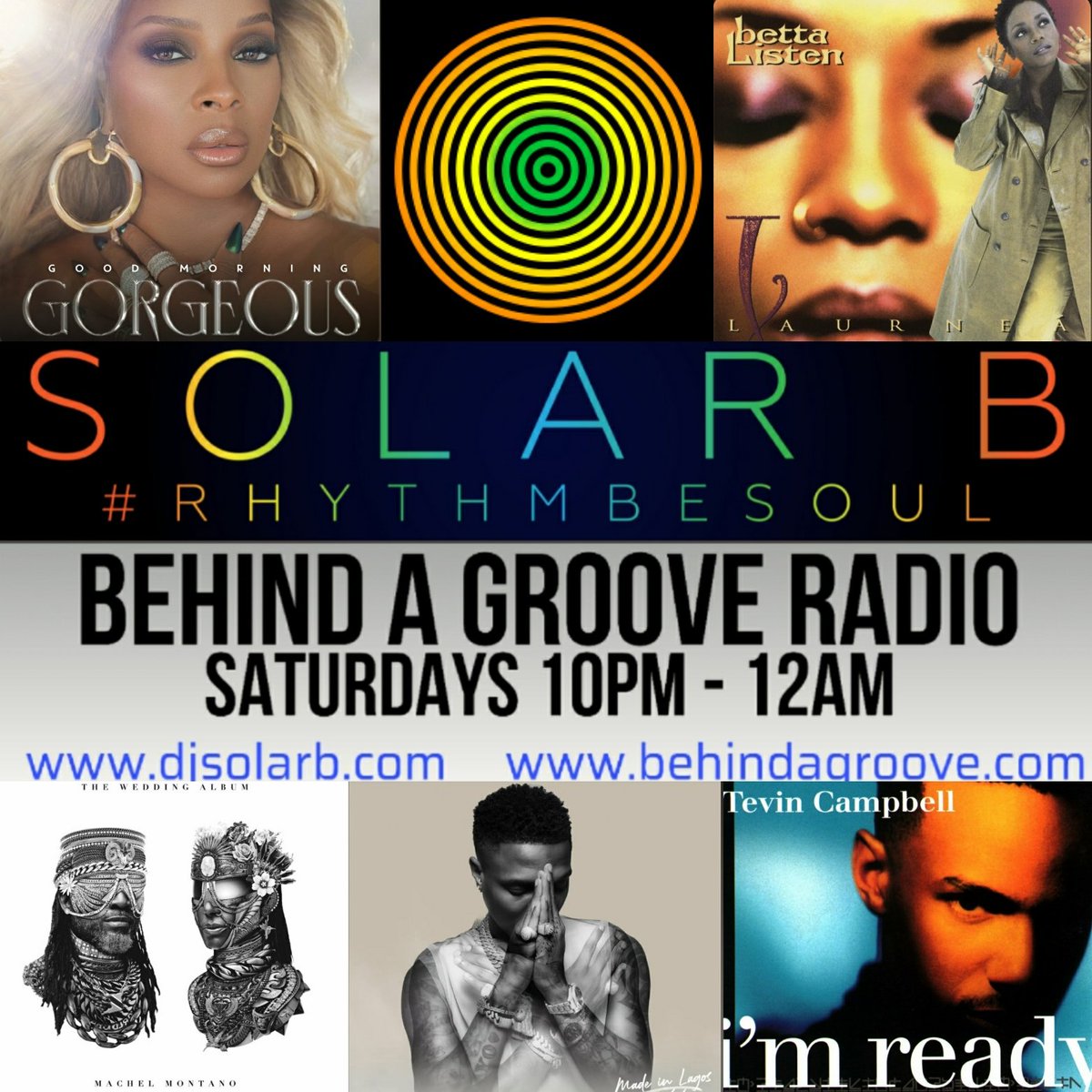 #RhythmBeSoul ON AIR NOW
   🎶🎙<a href="/BEHINDAGROOVE/">BEHINDAGROOVE</a> 🎙🔊
10PM-MIDNIGHT BST
 #Afrobeat #RnB #HipHop #Soul  #Dancehall #Reggae #Soca #NeoSoul old2new.. in the mix.🔊
#MoreFlavasMoreFire #HipHopSoul
▶
djsolarb.com/live-now-on-bag
#RnBDJ #LondonDJ #NewRnB #NewMusic #OldSkool #90sRnB