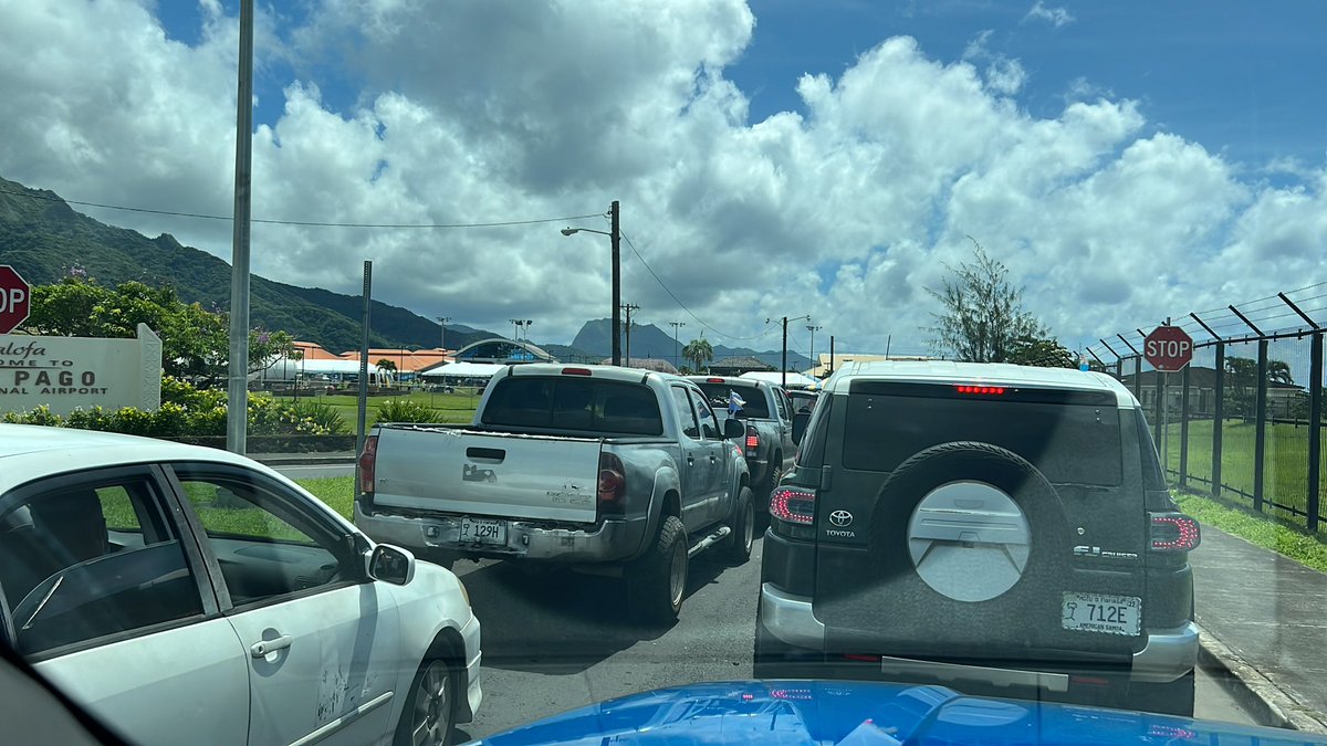 ladypalamo's tweet image. Drive through vaccine shots at Pago Pago International airport. #GettingBoosted