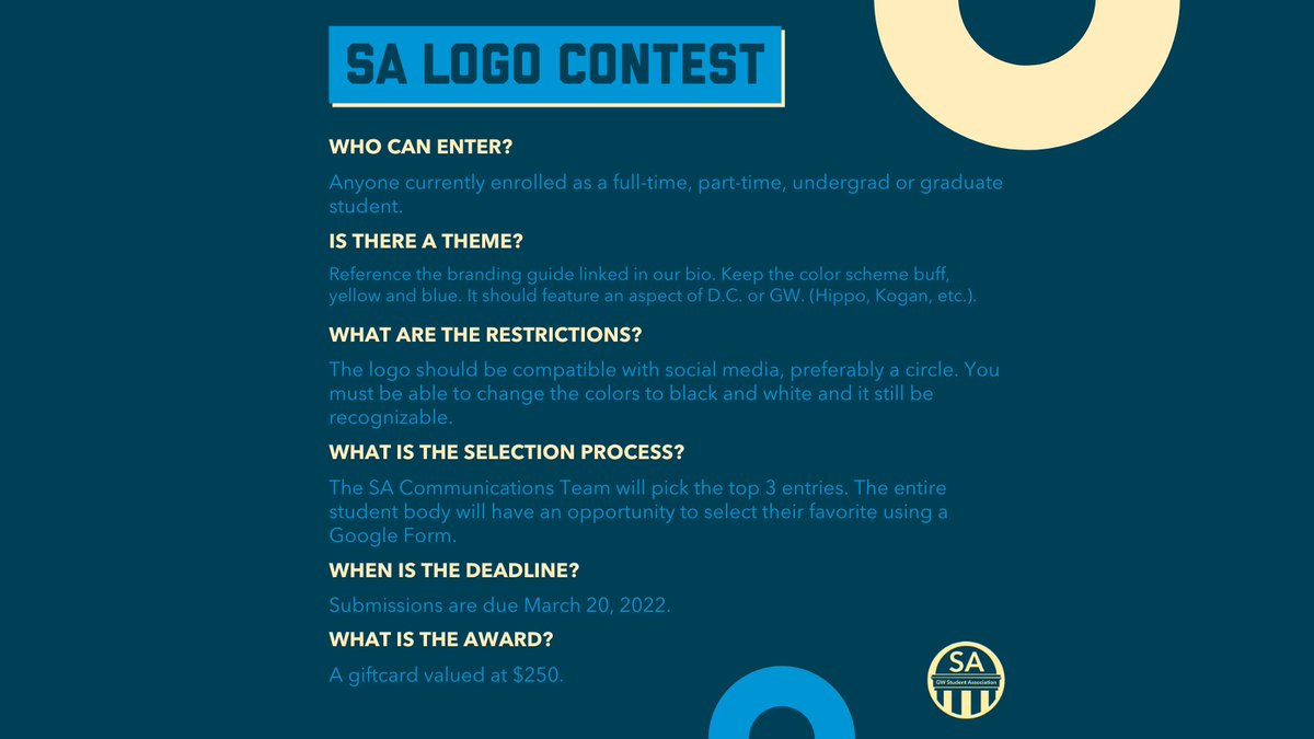 Submit to the second round of our SA Logo Design Contest! Application link and assets such as colors and fonts can be found using the link in our bio. Deadline: March 20