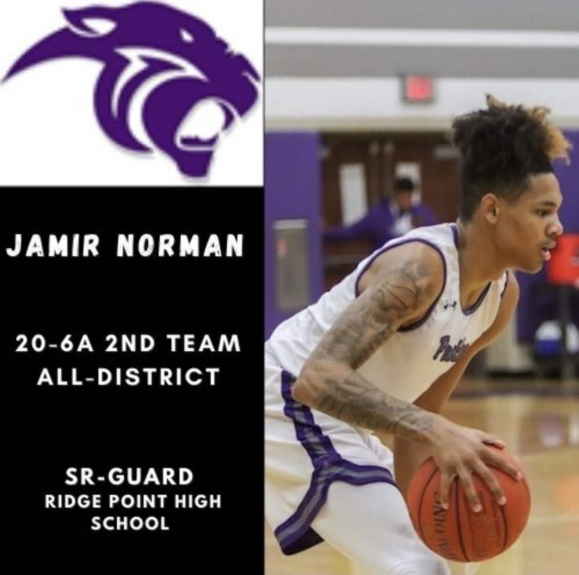 RPHS_BoysBBall's tweet photo. Congratulations @jamirrr__ on being named Second Team All-District. You have all the tools to get you where you want to go. Can’t wait to watch you use them and make your own path. 
@RPHS_FB @RPHS_Panthers @FBISDAthletics https://t.co/IpLOwoLQzt