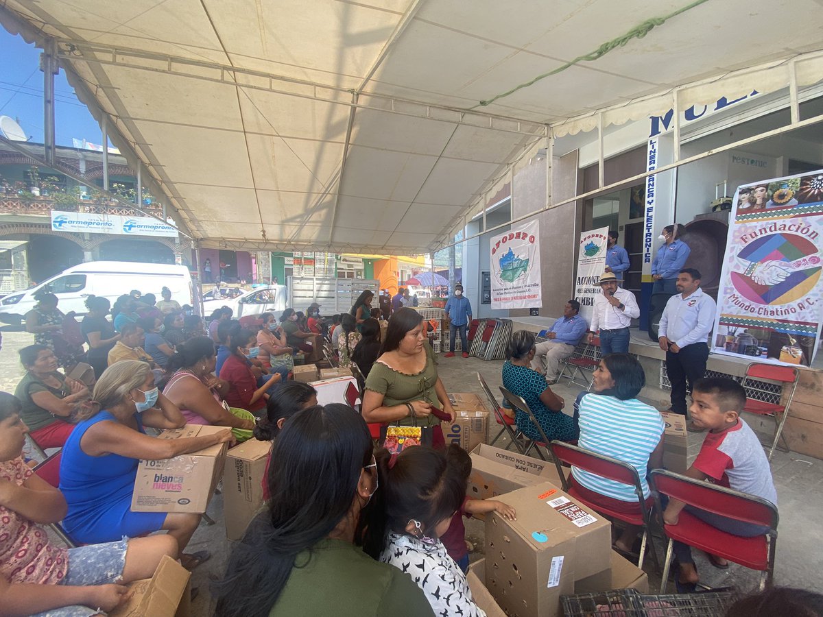 afodepoac's tweet photo. En alianza con Mundo Chatino A.C., entregamos aves de postura en Santos Reyes Nopala, donde compartí los programas a través de los cuales #AFODEPO ha impulsado el desarrollo de las comunidades. @AfodepoN @MarcoAn08014256 @vagustin582 @LuzArag61142325 @gabriel_cue https://t.co/fAT61g6T8e