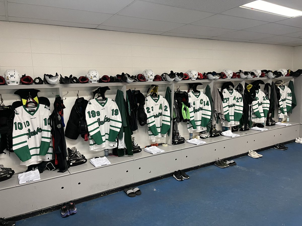 Greens swapped out. Whites in. Skates sharpened. All ready to go for game #2 of the Canada West Semi Finals. Chance to close it out tonight. It’s our time. LET’S GO!!! #PridePassionPurpose #HuskiePride @HuskiesWHKY