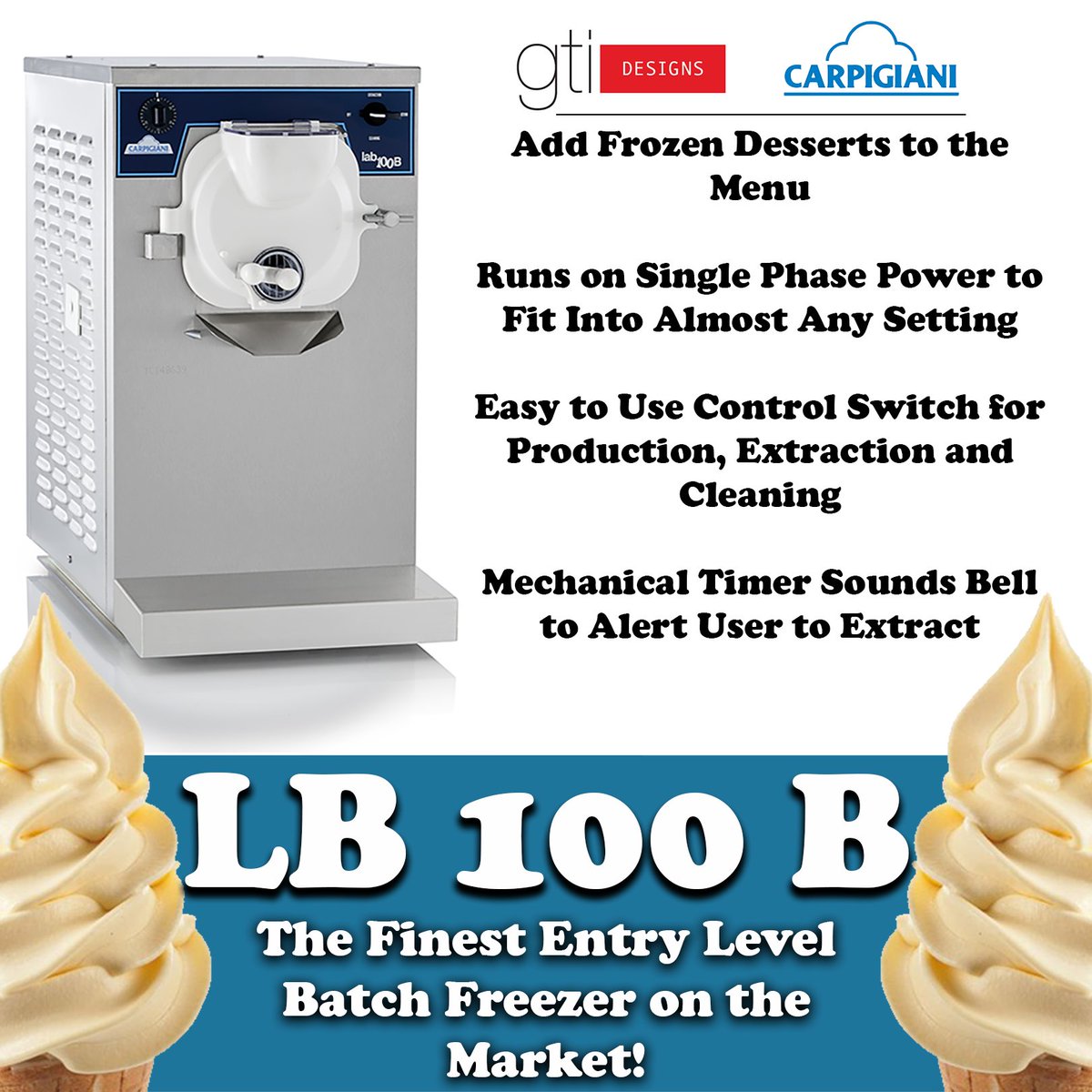 gtidesigns's tweet photo. Learn More at:
https://t.co/uOYCPc5nmG 
 🍦 🍧
#GTIDesigns #Carpigiani #LB100B #IceCream #Gelato #GameChanger https://t.co/B8kuCQOmQW