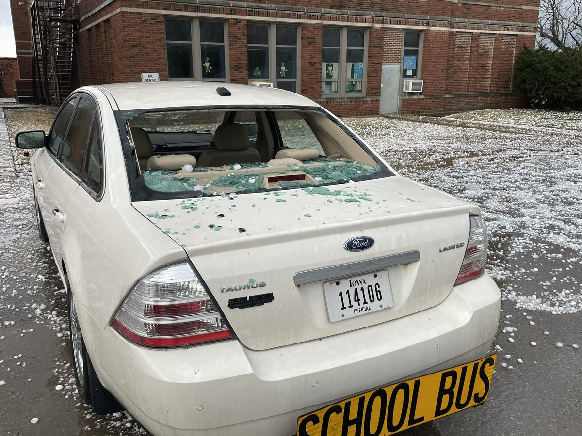 Large hail and Orient Iowa. 4:21 PM. #iawx