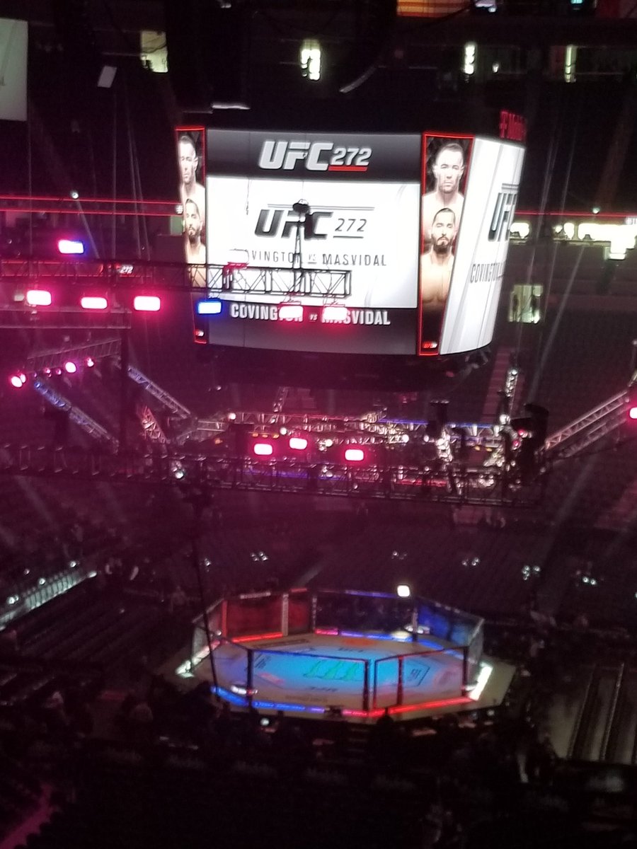 At UFC 272 in Vegas with Tyler Houston. Some blood about to be shed.
