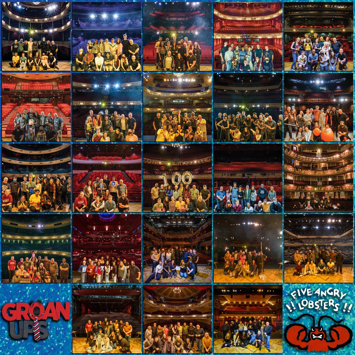 After 24 weeks of shows it’s lights down on the tour of <a href="/GroanUpsShow/">Groan Ups Play</a>! What a pleasure to work with everyone in this lovely company and in some beautiful venues along the way. I’ll miss our tour family and our little bit of fun at Bloomfield School!