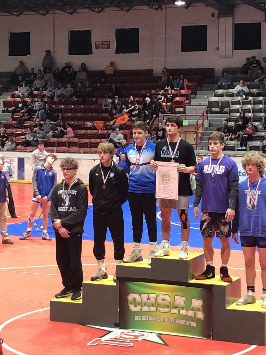 Heading to State!  Congrats to Zeke Burkholder for finishing 4th!! #BleedBlue