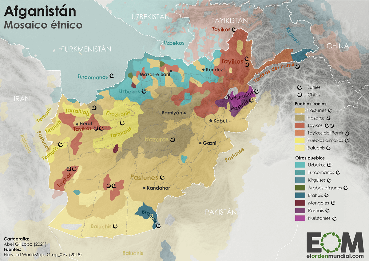 Mapa donde esta ubicado afganistán