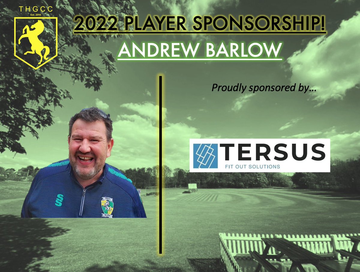 📣 Our next 2022 player sponsorship announcement is Andrew Barlow 📣

Our vice president / specialist slow bowler is sponsored by Tersus Fit-out Solutions Ltd 

Tersus Fit-Out Solutions are an interior fit-out company with scope to cover the UK.

▫️01642 655536 

Thank you!