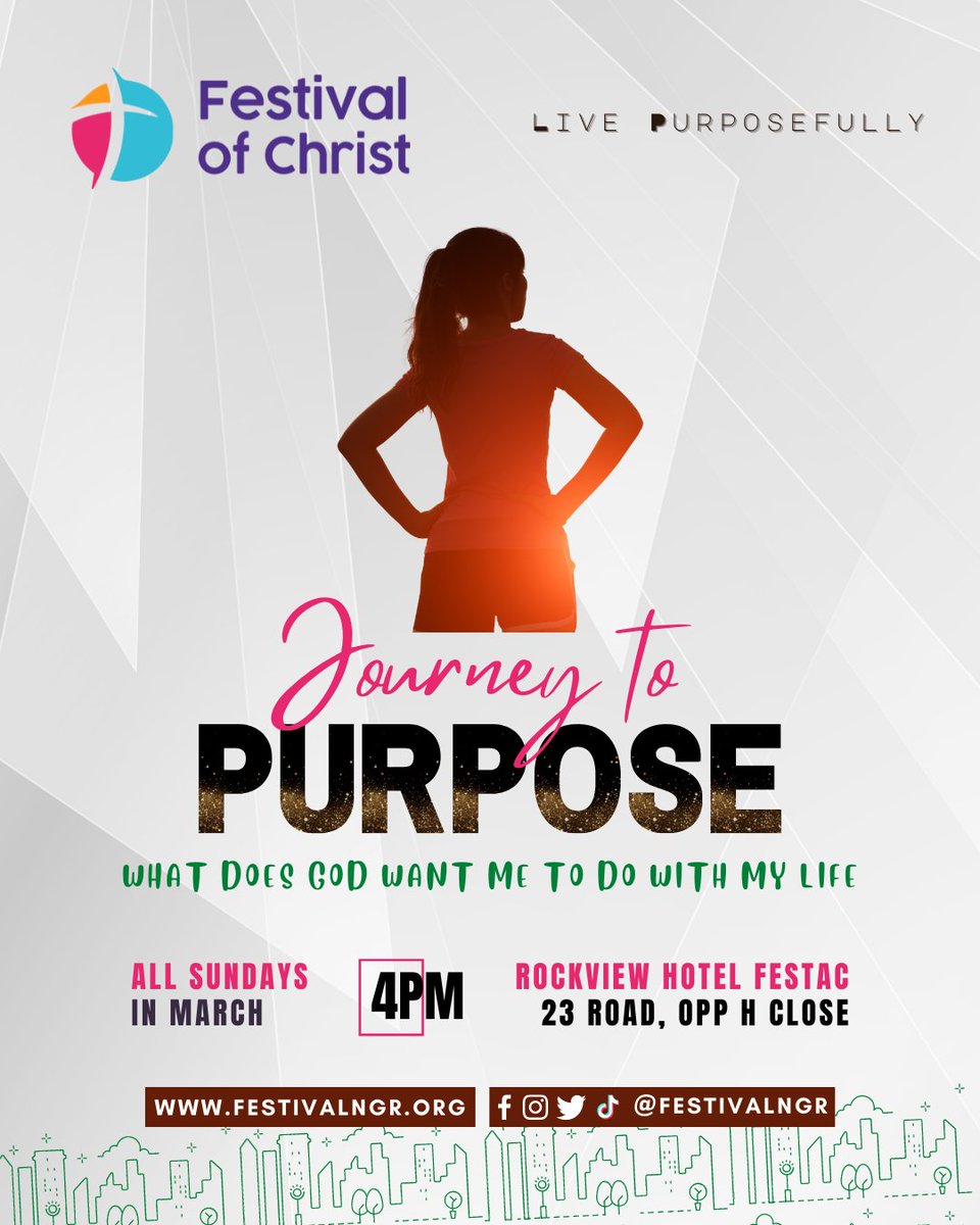 FestivalNGR's tweet photo. โจNEW MONTH = NEW SERIESโจ
๐Starting this Sunday ๐๐ผ๐
๐๐ฃ๐๐ฝโโ๏ธ๐๐ฝโโ๏ธ๐๐ขJourney to Purpose๐ฏ
Discover and live out God's purpose for your life.
#JourneyToPurpose #Purpose #2022Goals #LivePurposefully #FestivalNGR #Church #ForFESTAC #ForAmuwo #ForSatellite https://t.co/XHz5WEN7Si