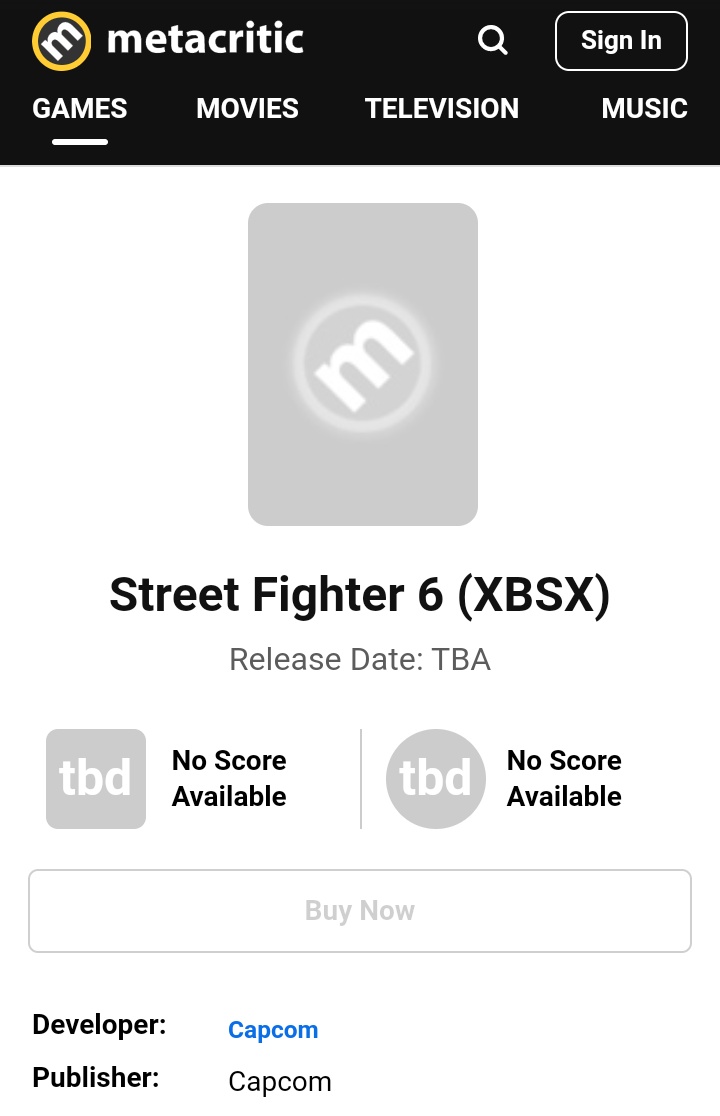 O Metacritic já disponibilizou a página do Street Fighter 6 para Xbox  Series X