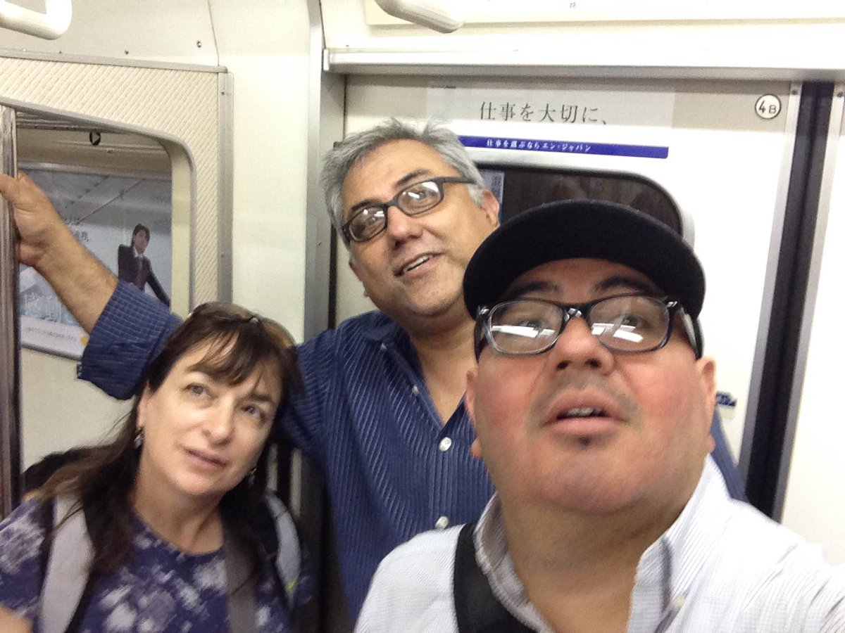 KurosawasGrave's tweet photo. BTS photos of the @KurosawasGrave #KurosawasGrave Short Film Doc team. #AmyFisher, Producer, Aseem Chhabra @chhabs, Film Critic, #BenLopez @vientofuego, Director, and Sebi Lee, Co-Producer. https://t.co/kWuwOvlySf