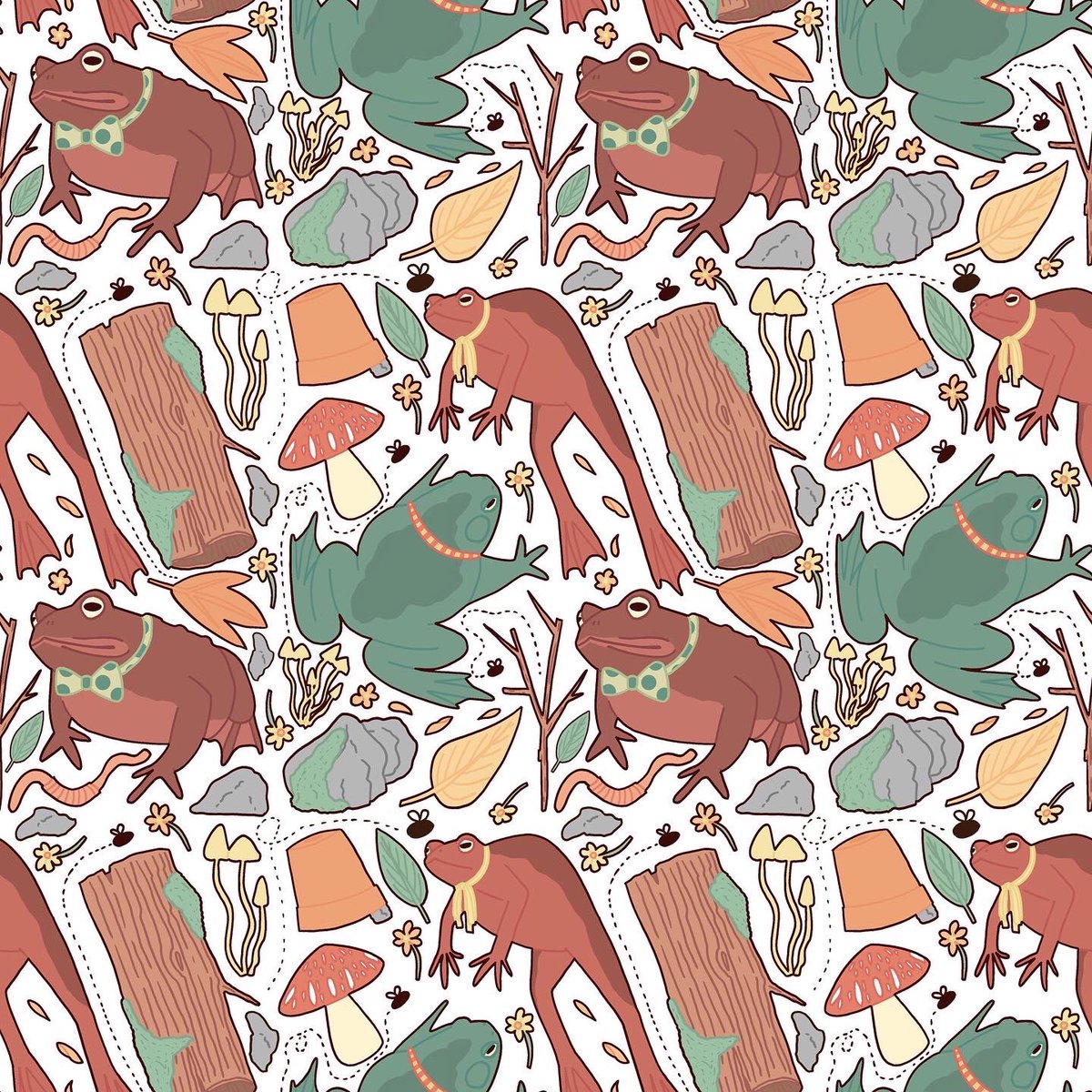 DoodlesQuotea's tweet photo. Toads #textiles #repeatprint #printmaking https://t.co/H2sdZAT3hh