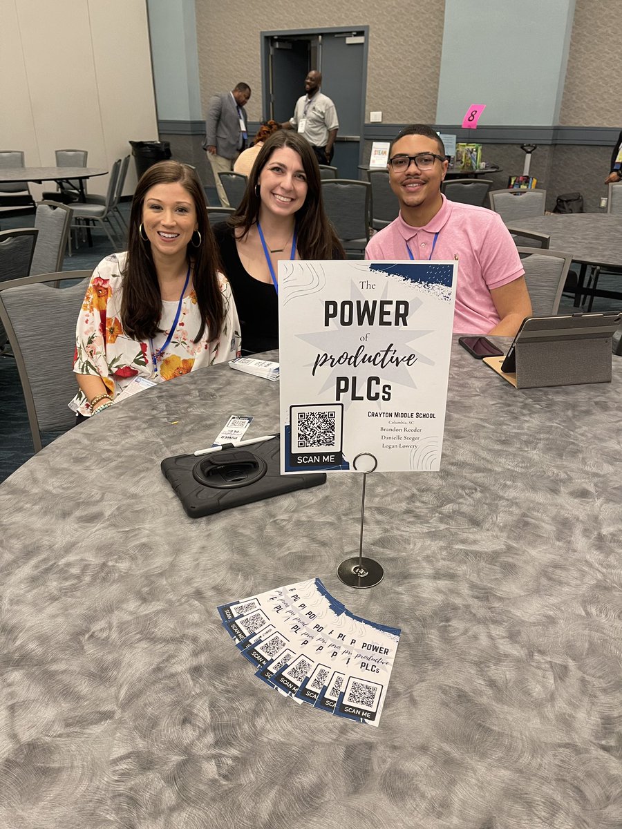 mssteger1's tweet photo. Had so much fun presenting with @MrReederSC and Logan Lowery at SCAMLE Conference on The Power of Productive PLCs!! 
@Carolina_TIP https://t.co/eXH9HvPKfe