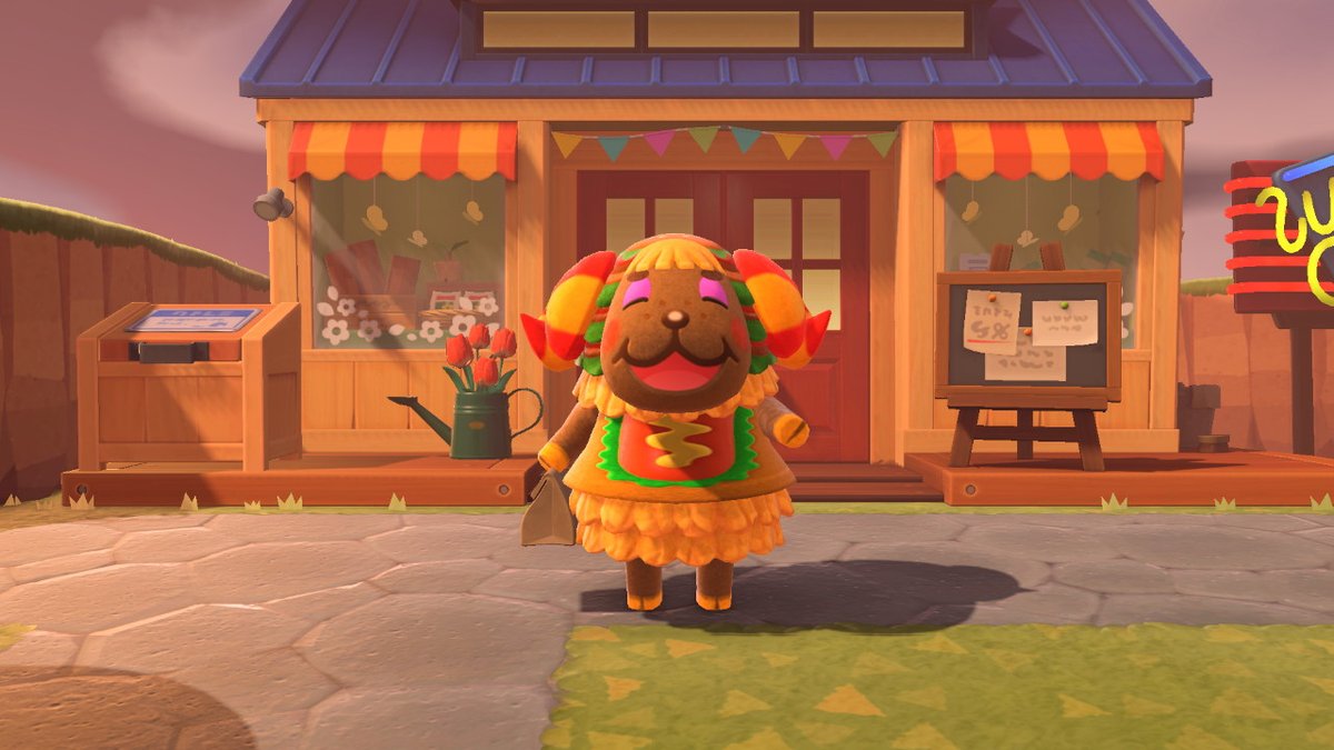 idreamofacnh's tweet photo. i love frita! shes so cute in her hotdog outfit!  #AnimalCrossing #ACNH #NintendoSwitch https://t.co/xykOGHFkjo