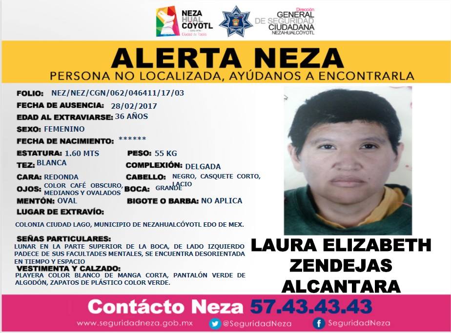 AlertaNeza's tweet photo. #AlertaNeza || Continuamos en la búsqueda de #LauraElizabeth, cualquier información para su localización es importante, contáctanos al 55 57 43 43 43. https://t.co/5kxfPwijuQ