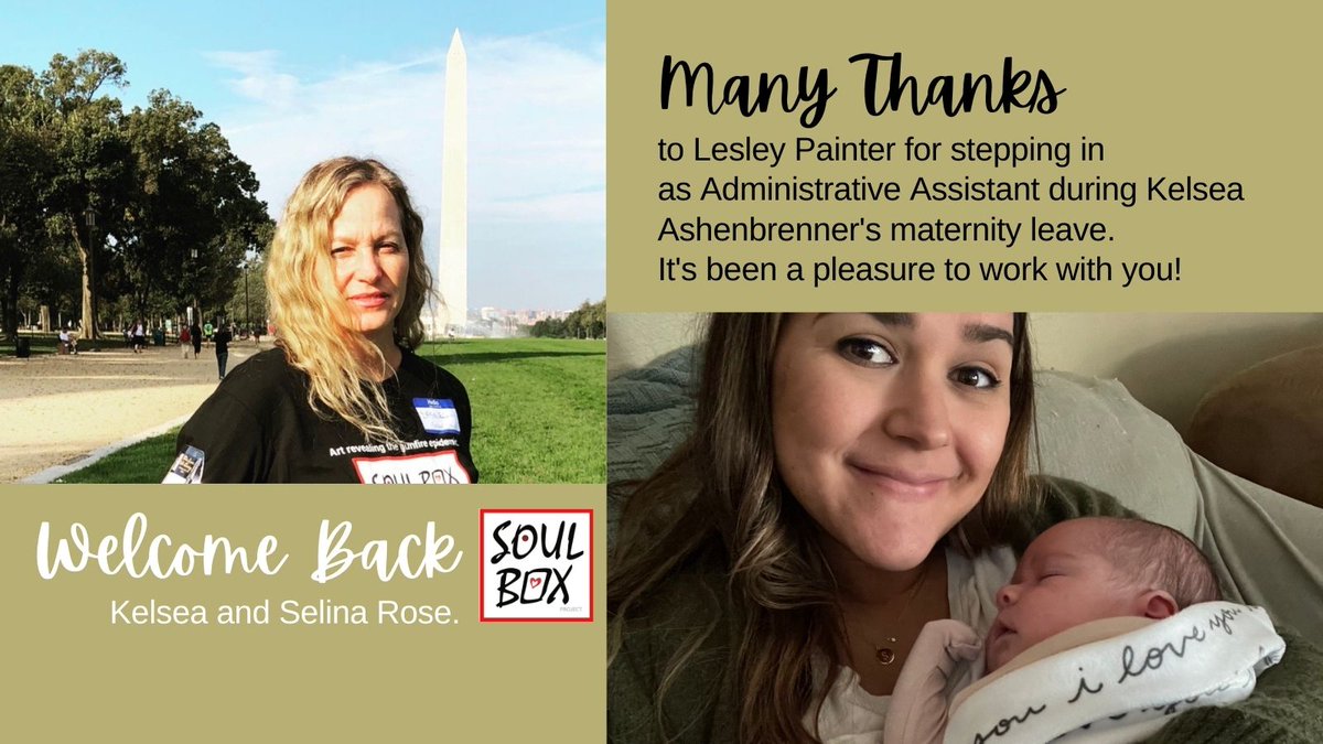 SoulBoxProject's tweet image. A big shout out of appreciation for Kelsea Vierra Ashenbrenner and Lesley Painter.  The Soul Box Project is blessed to have such a dedicated and talented team. #SoulBoxProject #teamwork #workingmama