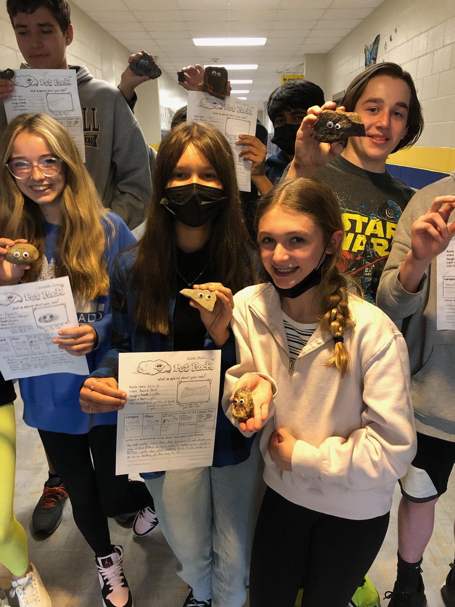 FMMSJackets's tweet photo. Geology in Ms. Lewis’s class takes a new twist with a retro craze- Pet Rocks! #STEAMliteracy @emily_mcquay @jennmmwilson @MalleryFMMS https://t.co/QtrrD3s6l1